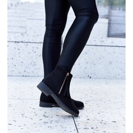 Black insulated eco-suede boots by Paien 1