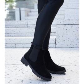 Black insulated eco-suede Saber boots 1 Black insulated eco-suede Saber boots 1