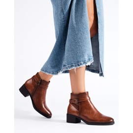 W. Potocki Potocki black women's high-heeled ankle boots brown 2 W. Potocki Potocki black women's high-heeled ankle boots brown 2