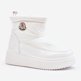 Women's Platform Slip-On Snow Boots, White Gattea 1