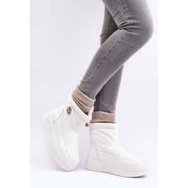 Women's Platform Slip-On Snow Boots, White Gattea 2