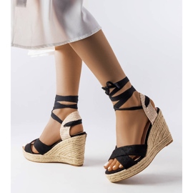 Black wedge espadrilles from Reviloa 1