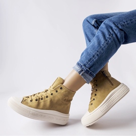 Dark beige warm sneakers Big Star MM274026 1