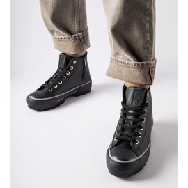 Black insulated sneakers Big Star MM274039 1 Black insulated sneakers Big Star MM274039 1
