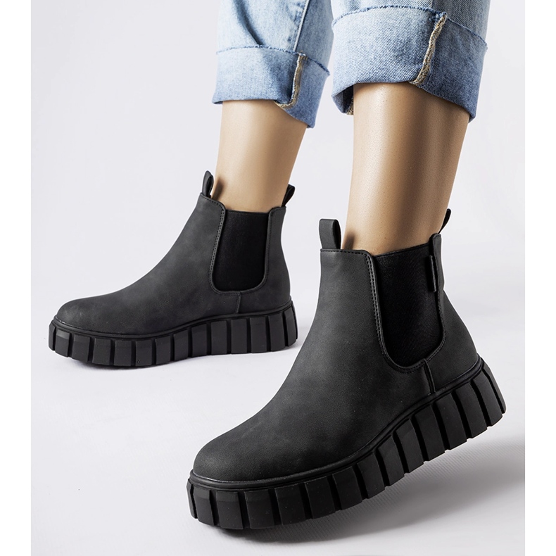 Black Big Star MM274324 slip-on ankle boots 1