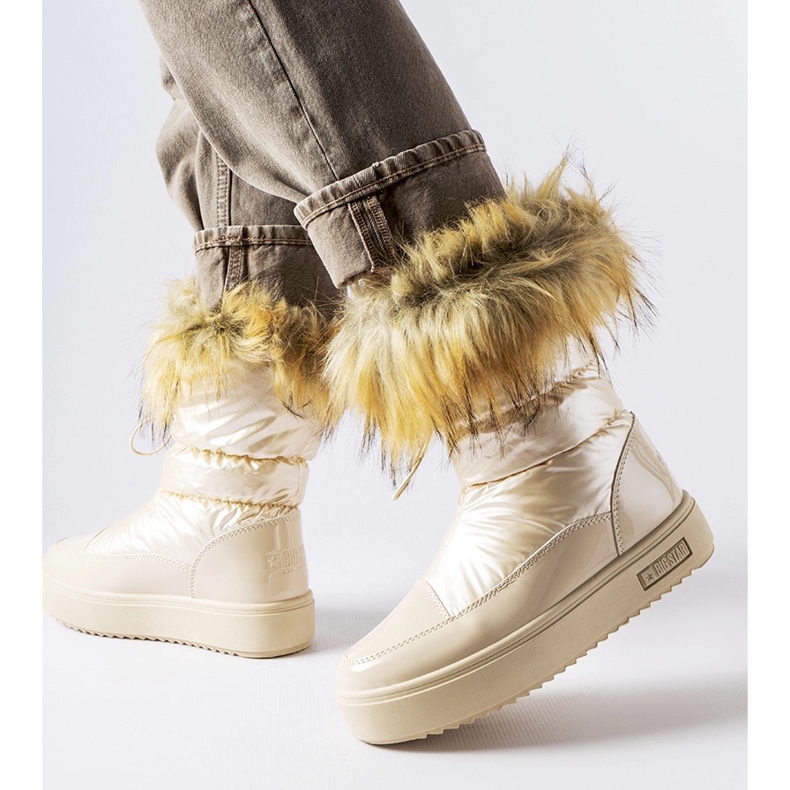 Big Star Beige insulated snow boots with fur MM274380 1 Big Star Beige insulated snow boots with fur MM274380 1