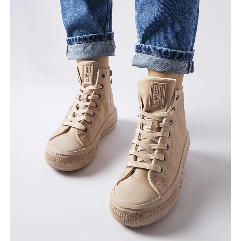 Beige insulated sneakers Big Star MM274022 2 Beige insulated sneakers Big Star MM274022 2
