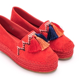 Coura Red espadrilles on the Pisquid platform 2