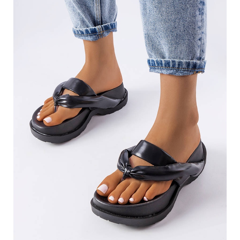 BM Black platform sandals from Lachapelle 1