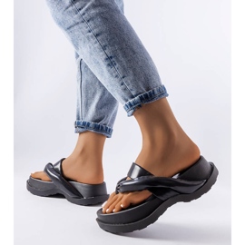 BM Black platform sandals from Lachapelle 2