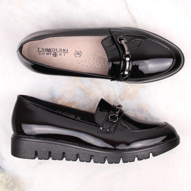 Comfortable black patent women's wedge shoes by T.Sokolski 2 Comfortable black patent women's wedge shoes by T.Sokolski 2