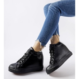 Black Big Star MM274001 wedge sneakers 1