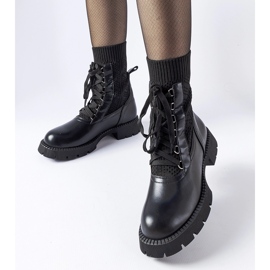 Black openwork sneakers by Portico 1