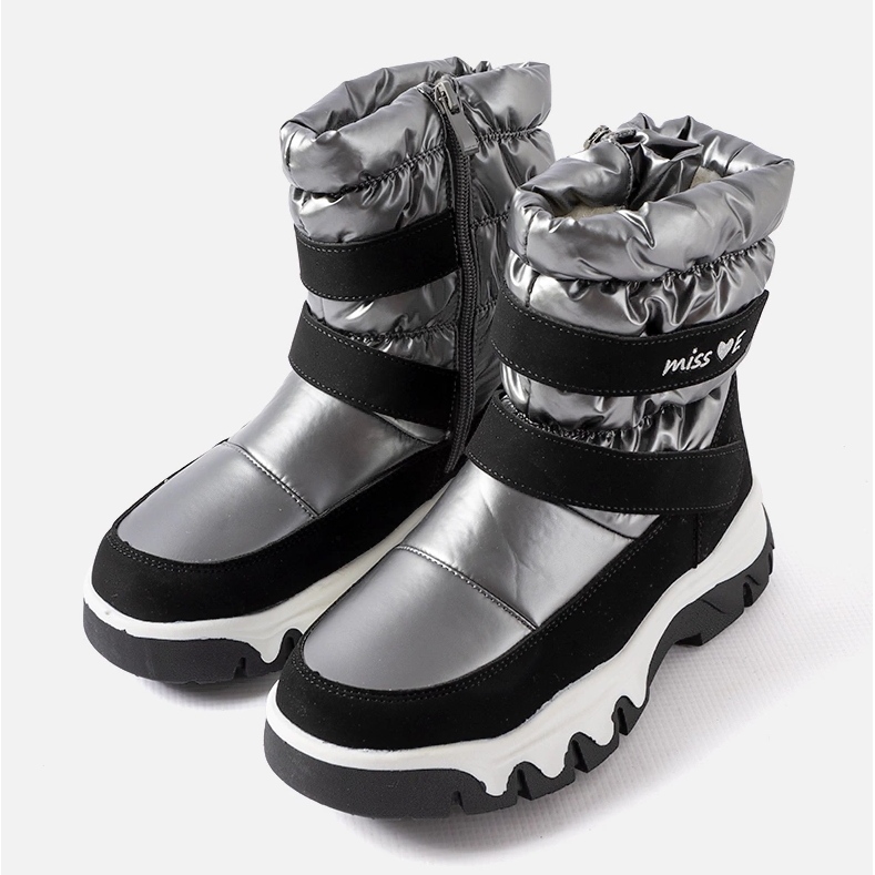 Miss Black and gray Staturano girls' snow boots 1