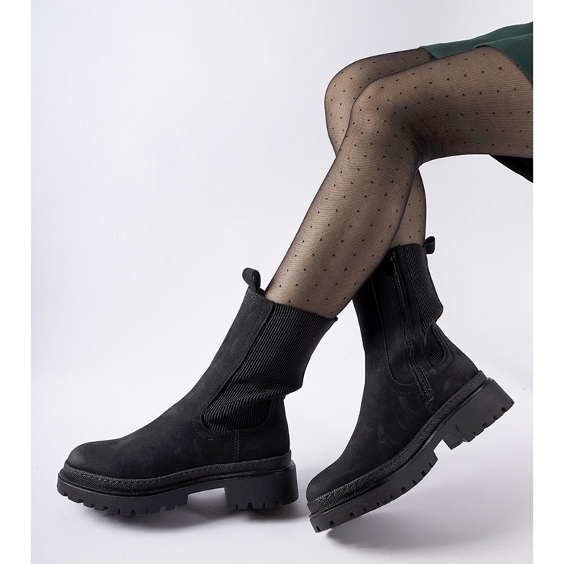 Black insulated Bernardo high boots 1