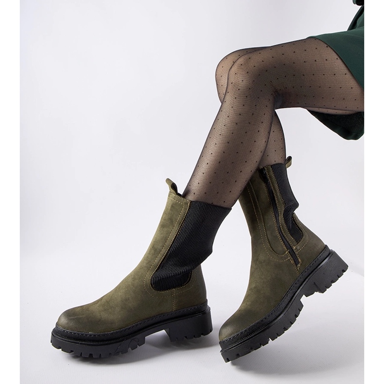 Green insulated high boots from Bernardo 2