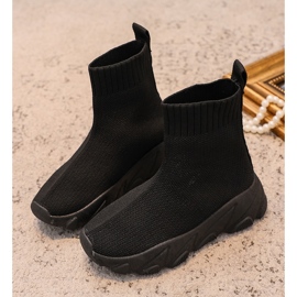 Children's Black Zaelin Sports Sock Shoes 1