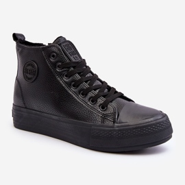 Men's Insulated High-top Sneakers with Zipper Black Big Star 1