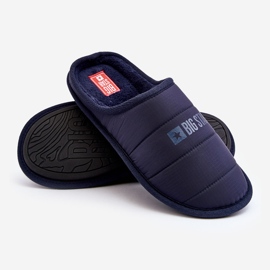 Men's Classic Navy Blue Slippers Big Star KK174360 1