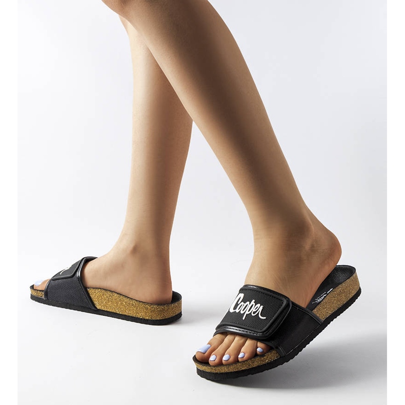 Lee Cooper LCW-22-35-1189L black slides 2