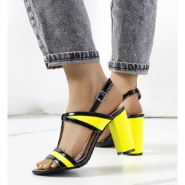 Yellow sandals on the Puddy post black 1