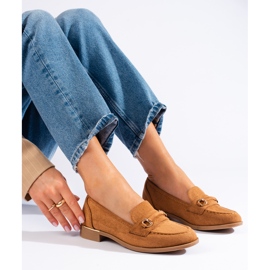 Shelovet women's camel suede lords brown 1