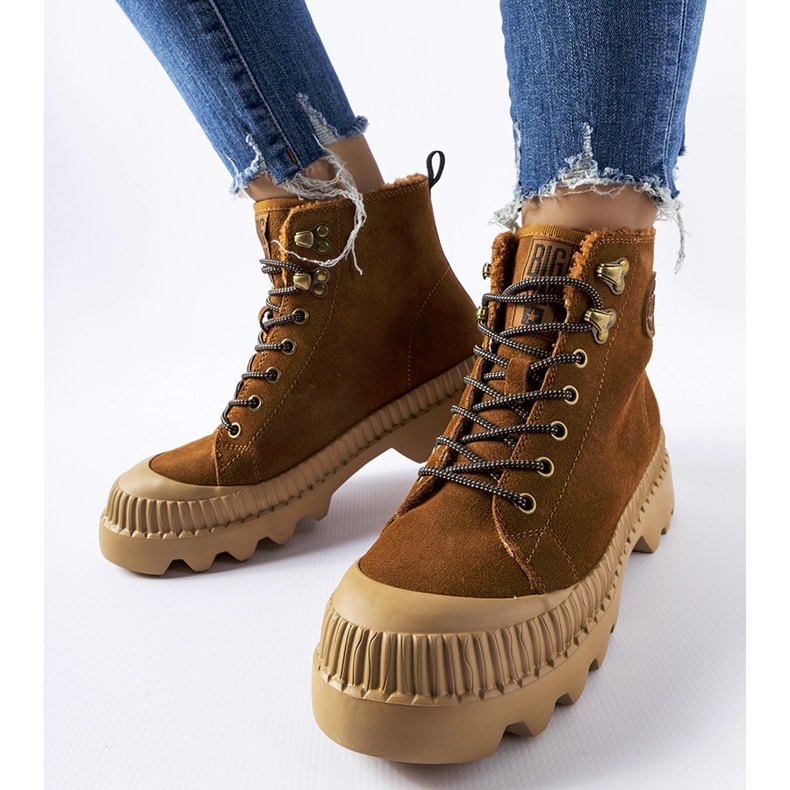 Brown leather workers Big Star KK274520 2