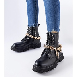 Inna Black boots with Bowling chain 1 Inna Black boots with Bowling chain 1