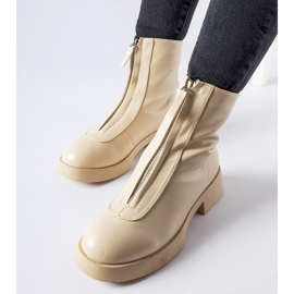 Beige insulated ankle boots with Baldo zipper 1 Beige insulated ankle boots with Baldo zipper 1