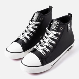 Black high-top men's sneakers Big star KK174346 1