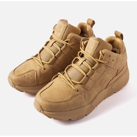 Caramel men's sneakers Big Star KK174248 beige 1