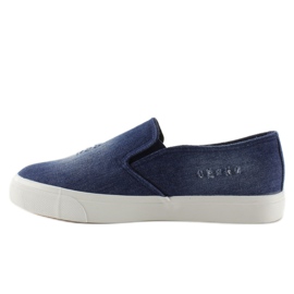 Denim slip-on sneakers K-89 D. blue navy blue 2
