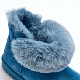 PS1 Insulated Women's Snow Boots With Decoration, Blue Siriol 2