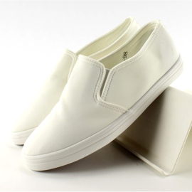Material slip-on sneakers 1-98 White 1