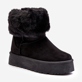 PS1 Women's Snow Boots With Fur Black Rainsa 1