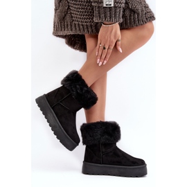 PS1 Women's Snow Boots With Fur Black Rainsa 5