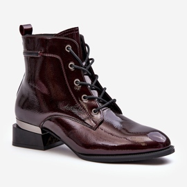Vinceza Patent Insulated Ankle Boots Burgundy Achonia red 1 Vinceza Patent Insulated Ankle Boots Burgundy Achonia red 1
