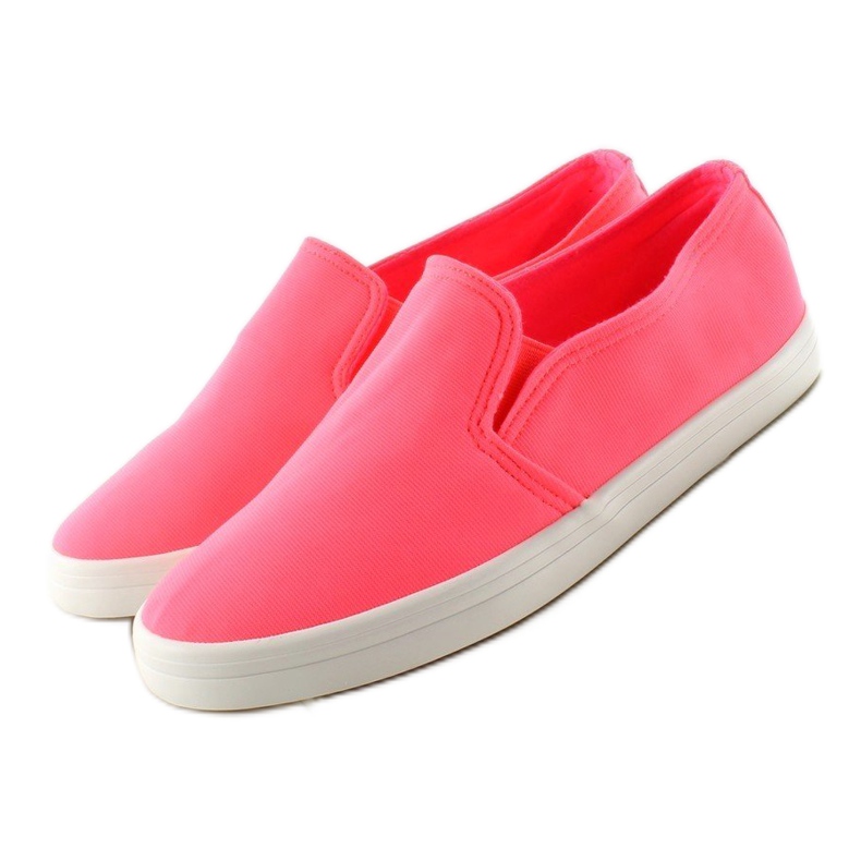 Material slip-on sneakers 1-98 ROSE- Red pink 1