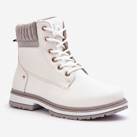 PE1 Women's Leather Insulated Trappers White Katalis 1