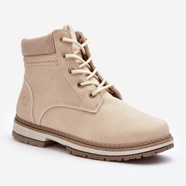 News Women's Leather Insulated Boots Beige Bimena 1