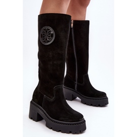 Lewski Shoes Women's Suede Over-the-Knee Boots Black Lewski 3367 1 Lewski Shoes Women's Suede Over-the-Knee Boots Black Lewski 3367 1