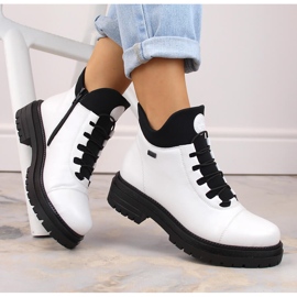 Waterproof, comfortable, insulated women's ankle boots, white, Rieker Tex Y3163-80 1