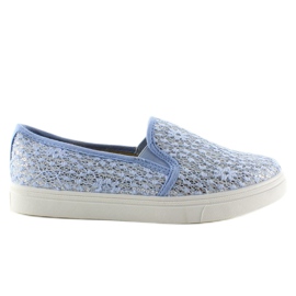 Lace slip-on pastels XIN07P Light blue 1