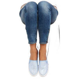 Lace slip-on pastels XIN07P Light blue 2