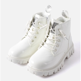 White patent ankle boots Big Star MM374142 1 White patent ankle boots Big Star MM374142 1