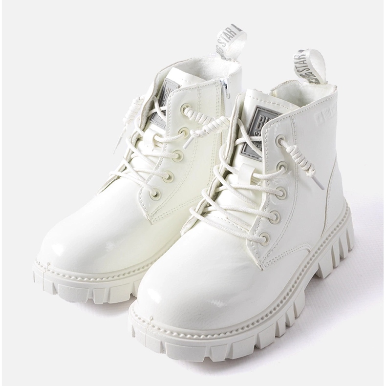 White patent ankle boots Big Star MM374142 1 White patent ankle boots Big Star MM374142 1