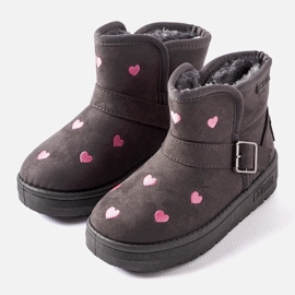 Gray children's snow boots Big Star KK374244 grey 1 Gray children's snow boots Big Star KK374244 grey 1