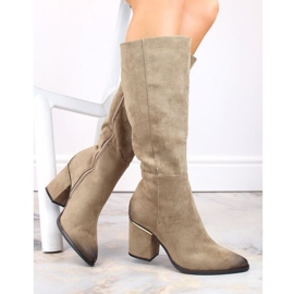 Potocki W WOL190B insulated suede boots, beige 1