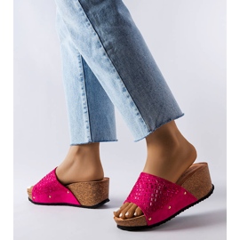 Dark pink rhinestone sliders from Guymon 2