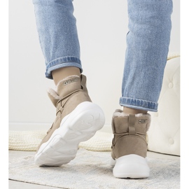 Beige stylish snow boots Big Star for women Marrero 1